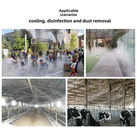 QIHONG G1/8 Raccord de tuyau de pulvérisation FOGGER en laiton argenté haute pression 200 bars 9,52 mm pour système de brumisation 1/4 pouce pour refroidissement extérieur