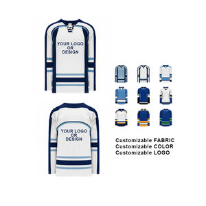 Maillot de hockey sur glace personnalisé, broderie du nom et du numéro de l'équipe, uniforme vierge en gros, cousu, polyester respirant, séchage rapide, unisexe - Product Image 5