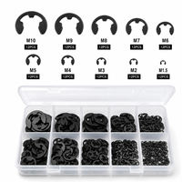 E-Type Circlip Snap Ring Kit 120PCS M1.5-M10 Stainless Steel External Retaining E-Clip Washers for Shaft Fixing