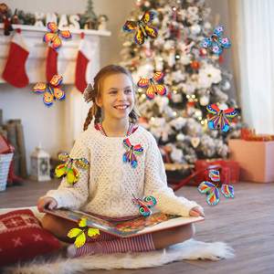 Carte de papillon volant magique Surprise à remonter papillon dans le livre bande de caoutchouc alimenté jouet volant de fée magique super cadeaux de noël - Product Image 6