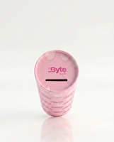 Tirelire en métal rose personnalisable avec logo - Tirelire ronde en fer blanc durable pour enfants et cadeau promotionnel