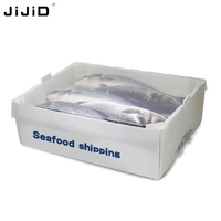 Caisses de stockage durables empilables en nid d'abeille blanc poly creux Coroplast Boîte d'emballage d'expédition en plastique ondulé pour fruits de mer
