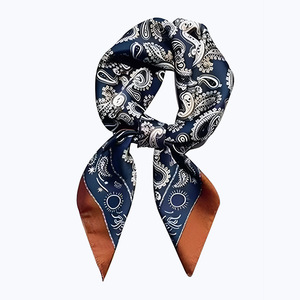 Vintage Paisley <b>Chiffon</b> Silk Square <b>Scarf</b> Luxury Women Neckwear Trendy Waist <b>Scarf</b> Belt Wholesale - Product Image 4