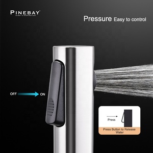 PINEBAY, высококачественный хромированный ручной набор для биде, настенная Душевая система, перезаряжаемый, из пластика, ABS <span class=keywords><strong>Shattaf</strong></span> - Product Image 6