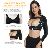뒤 어깨 교정기 지원 긴 소매 Shapewear 정상 Bbl 포스트 수술 팔 위 Fajas 몸 셰이퍼