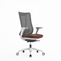 Mobilier étude bureau 4d poste de travail maison chaises confortables cadre blanc ergonomique bleu chaise de soutien lombaire