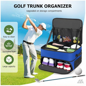 Organizador de Maletero para Golf con Diseño de Almacenamiento de Gran Capacidad de 2 Niveles para Viajes en Auto, Ropa, Pelotas de Golf y Equipo para Exteriores - Product Image 6