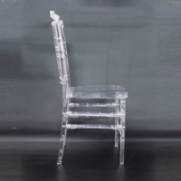 Cadeira de casamento transparente de plástico transparente cristal