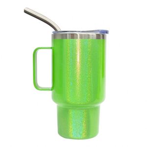 Vaso de chupito de acero inoxidable de 3 oz con asa, diseño arcoíris brillante, en blanco para sublimación, ideal para tequila, vodka, cócteles y recuerdos de fiesta. - Product Image 2