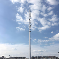Tour de télécommunication monopôle en acier galvanisé Q235 résistant à la corrosion, station de base télécom extérieure, tour de communication 5G 4G LTE