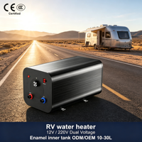 Chauffe-eau pour camping-car de 6 gallons, chauffe-eau pour caravane, 12V 110V, double alimentation, design économe en énergie, pour caravane, marque personnalisée