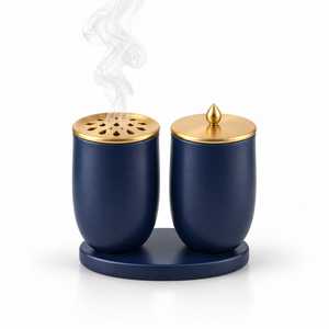 Brûleur d'encens en métal de qualité supérieure pour la maison, le temple, la salle de méditation, le studio de yoga et la décoration aromathérapeutique - Product Image 4