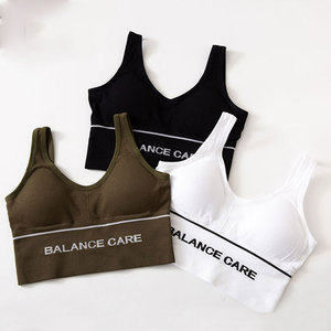 Gym <span class=keywords><strong>Fitness</strong></span> abbigliamento sportivo femminile morbido elasticizzato in Nylon Spandex donne che corrono allenamento Yoga Crop top Push up imbottito reggiseno sportivo - Product Image 6
