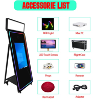 70 inç 40 inç toptan Fotomaton Selfie Photobooth makinesi sihirli Photomaton parti fotoğraf ayna standında satılık