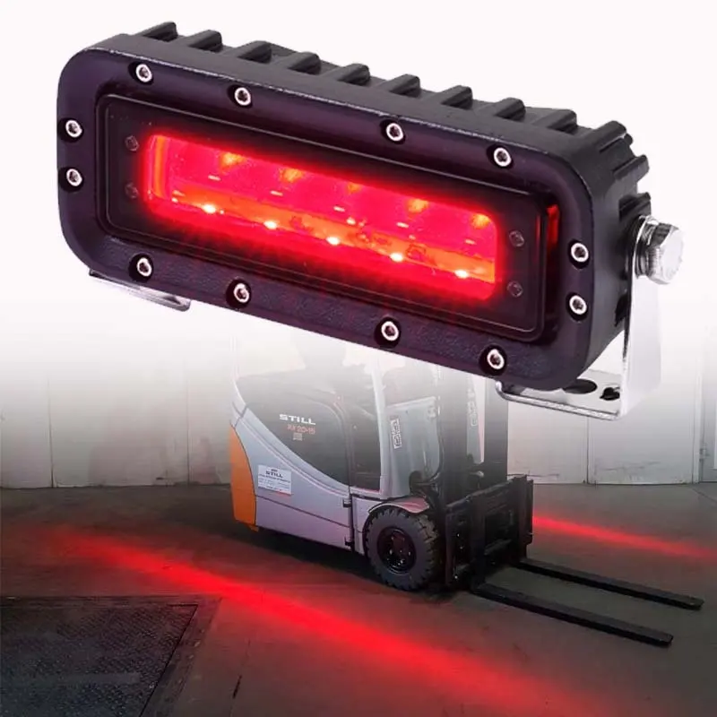 10-80V LED Forklift Red Zone Side Mount Pedestrian Safety Warning Light