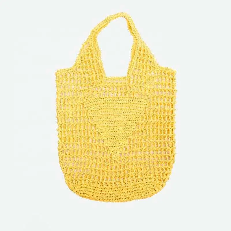 Factory fashion shopping bag beach bag handbag tote shoulder woven ladies beach bag