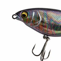 Leurre de pêche LUSHAZER Propeller Tail, leurre dur de surface 80mm 90mm, leurre flottant Plopper pour achigan, brochet, perche, avec hameçon triple