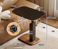Table basse de salon moderne en cuir de selle, réglable en hauteur, légère, écologique et mobile, vente en gros d'usine