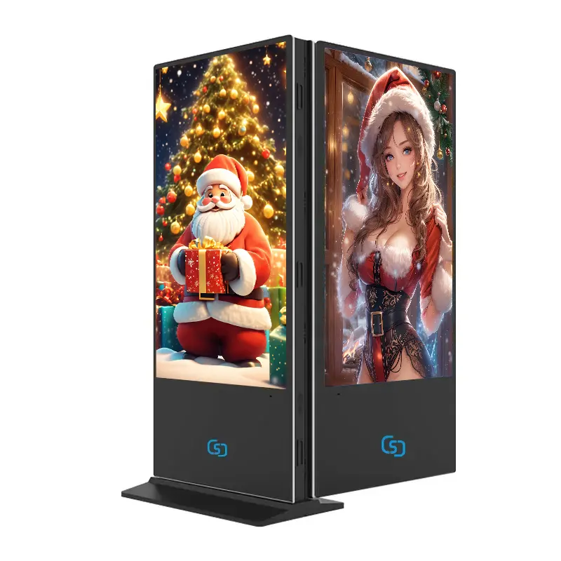 Up To Date 55 Inch Indoor Double Side Touch Screen Monitor Led Display Signage Digital System Advertising Kiosk Totem