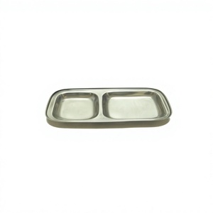 Plateau de service décoratif en acier inoxydable à motif de fruits, finition miroir, robuste, écologique, compatible lave-vaisselle, pour les collations - Product Image 1