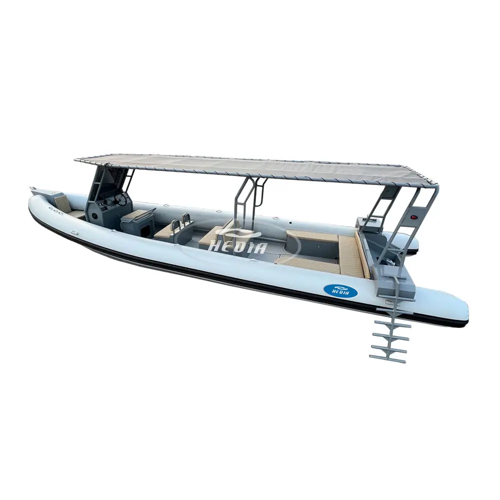 12m kaburga tekne barco rgido de fibra de vidrio 8 yolcu yüksek hız teknesi kaburga 960 tekne