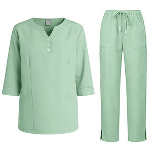Women's Scrub Set V-Neck Top And Pants Polyester Hospital Uniforms For Clinics Beauty Salons Dental Care - Product Image 2