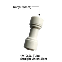 Raccord rapide droit à encliquetage de 1/4 po pour système d'eau RO, raccord rapide pour tube, raccord en plastique pour plomberie