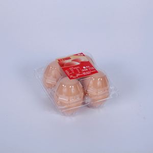 4 Cells One-piece Clamshell Disposable Household Kitchen Refrigerator Fresh-keeping PET <b>Plastic</b> Egg <b>Tray</b> Free Samples - Product Image 1