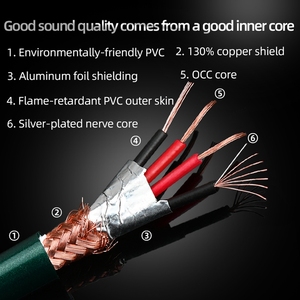 ATAUDIO HIFI xlr Kabel Neues Typ OCC versilbertes Nerven draht Geräuscharme Buchse 3-poliges Hifi Xlr Mikrofon kabel - Product Image 6