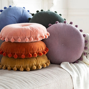 <span class=keywords><strong>Coussin</strong></span> <span class=keywords><strong>de</strong></span> yoga rond en velours, vente en gros, écologique, amovible, lavable, personnalisé, pour la méditation - Product Image 2
