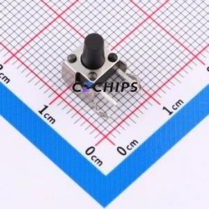 KH-6X6X9H-ZJ Tactile Switch Bent Lead Through Hole,6x6mm Switch Single Pole Single Throw Round Button Right Angle Insert 6mm - Product Image 1