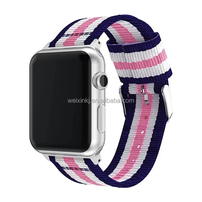 Tali Jam Tangan Nilon Penjualan Terbaik untuk Jam Tangan Apple 38Mm 42Mm Sabuk Jam Tangan Apple untuk Iwatch 7