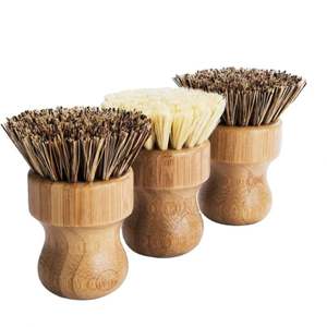 <b>Bamboo</b> Natural Dish <b>Brush</b> Pot <b>Brush</b> Kitchen Sink Vegetable Household Cleaning <b>Brush</b> - Product Image 1