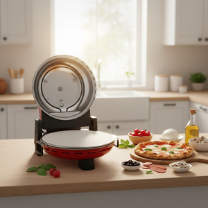 Horno Eléctrico para Pizza <span class=keywords><strong>con</strong></span> Ventana de 12cm, Control de Termostato, Piedra Refractaria, Cubierta de Acero Inoxidable, Pala para Pizza, Ahorrador de Energía - Product Image 1