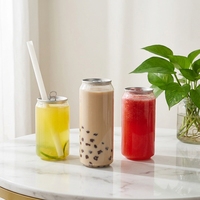 Bouteilles et pots en plastique transparent pour café froid, soda et autres boissons, avec couvercles faciles à ouvrir