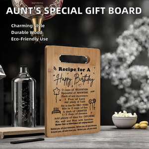 Planche à découper carrée en bois réutilisable, cadeau pour l'anniversaire de la tante et la fête des mères, pour <span class=keywords><strong>nièce</strong></span> et <span class=keywords><strong>neveu</strong></span> - Product Image 3