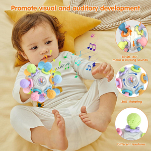 Jouet de <span class=keywords><strong>dentition</strong></span> sensoriel Montessori en gros pour bébés de 0 à 6 mois et de 6 à 12 mois, hochets et jouets de <span class=keywords><strong>dentition</strong></span> pour bébés - Product Image 5