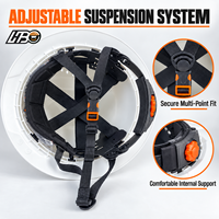 Casque de sécurité HBC CE EN397 avec logo personnalisé, autocollants réfléchissants, casque de chantier à visière intégrale