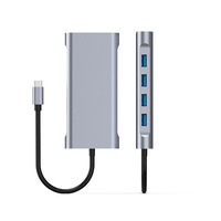 Docking Station Multiport 11 in 1 HDTV + VGA + Port LAN + 4*USB 3.0 + Kartu SD/TF + Audio Tipe C USB Hub untuk Macbook