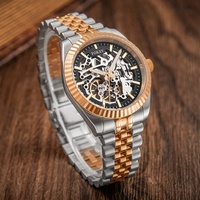 Montre automatique avec logo personnalisé, montre mécanique pour homme, 40 mm, acier inoxydable, marque privée, OEM, ODM, fabricant en gros