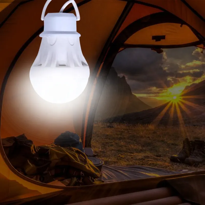 Luz LED de Camping con USB, banco de energía para tienda de campaña, linterna, lámpara portátil de gran brillo para senderismo, bombilla de emergencia para noche y aire libre