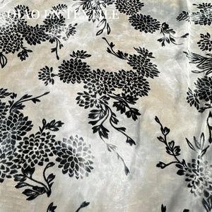 Trung Quốc Phong Cách Quốc Gia Xu Hướng 180gsm Lụa Thổ Cẩm Nhung Vải Váy Sườn Xám Áo Sơ Mi Váy Thiết Lập 180gsm Bọc Interlining - Product Image 4