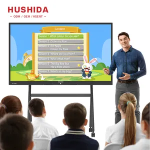 Hushida便宜的价格65英寸学校板智能互动设备触摸教室白板