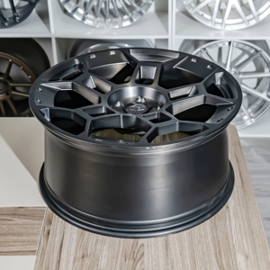 Cerchi Monoblocco per Auto con Finitura Nero Opaco e Coprimozzo Personalizzato, Multi-Raggio 5*114.3 e 70.5, Cerchi Forgiati Monoblocco per Mustang - Product Image 3