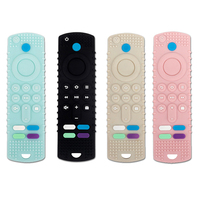 Mainan Gigitan Bayi Silikon Anti Gigitan Tangan Bentuk Remote Control TV Dapat Digigit 0-24 Bulan