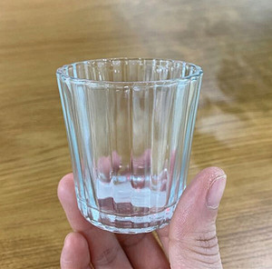 Vino en blanco Tequila Sublimación Claro Transparente Redondo Whisky Copa de vidrio Rayas verticales Shot <span class=keywords><strong>Mezcal</strong></span> Vasos - Product Image 3