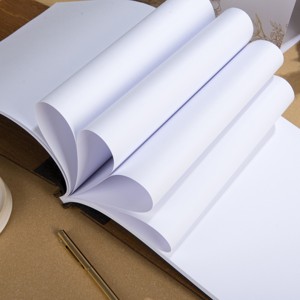 Đám Tang của khách cuốn sách trong da Linen đám cưới của khách cuốn sách xoắn ốc trắng in hình chữ nhật của khách cuốn sách cho đăng nhập - Product Image 4