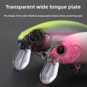 Leurre flottant Minnow à queue de mouche flottante, avec pales longues suspendues, appât dur artificiel, hameçons longue portée pour la pêche au marlin - Product Image 3