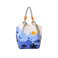 Tas Anyaman Wanita Gaya Korea Terlaris, Model Keranjang Sayur Kapasitas Besar, Motif Bunga, Tanpa Tali