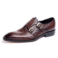 Chaussures Oxford en cuir véritable à double bride pour homme, pour affaires et mariage